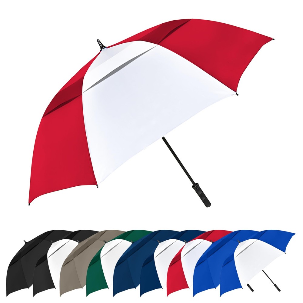 The Vented Tornado 64" Large Oversize Windproof Automatic Open 64 inch, Gray