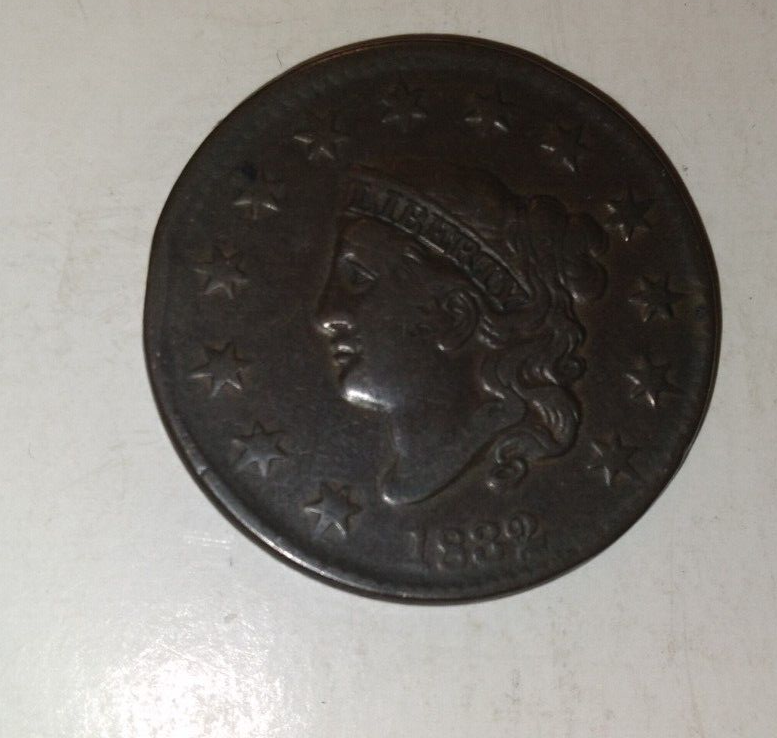 1832 Large Cent Medium Letters High Grade