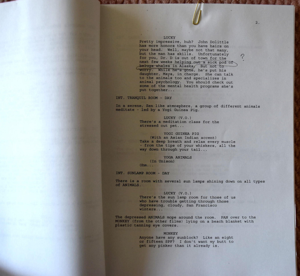 Matthew Liberman UNT. Dolittle Project A Original Script First Draft