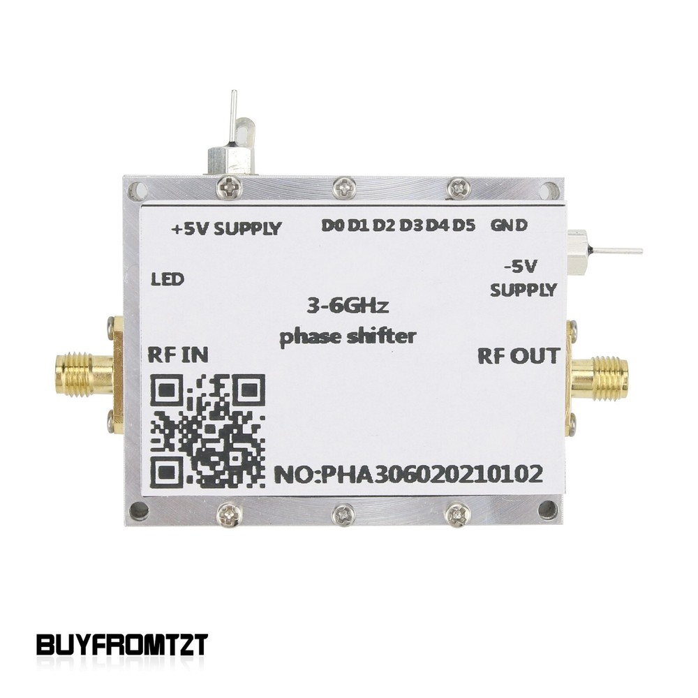 3-6GHz RF Phase Shifter 5.8G Digital C-Band Microwave Phase Shift Module w/Shell