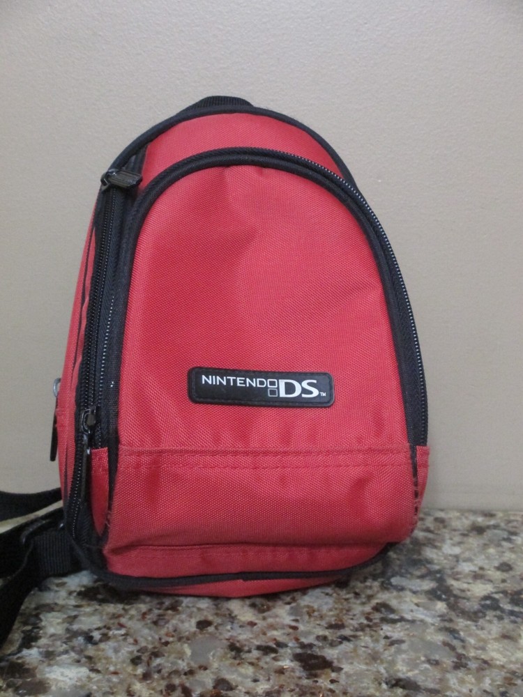 Red Nylon Nintendo DS Storage / Tote Mini Backpack