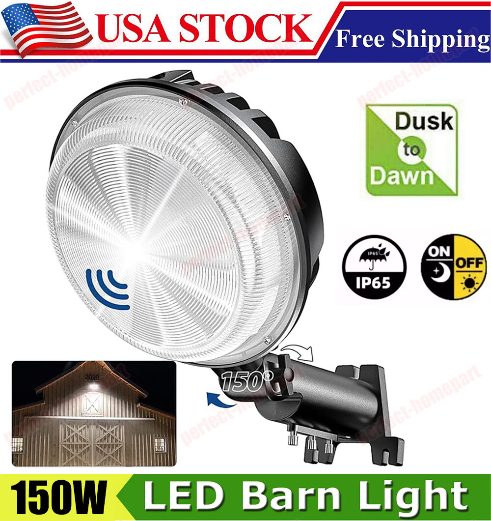 150W LED Barn Yard Street Outdoor Security Dusk to Dawn Waterproof Flood Light