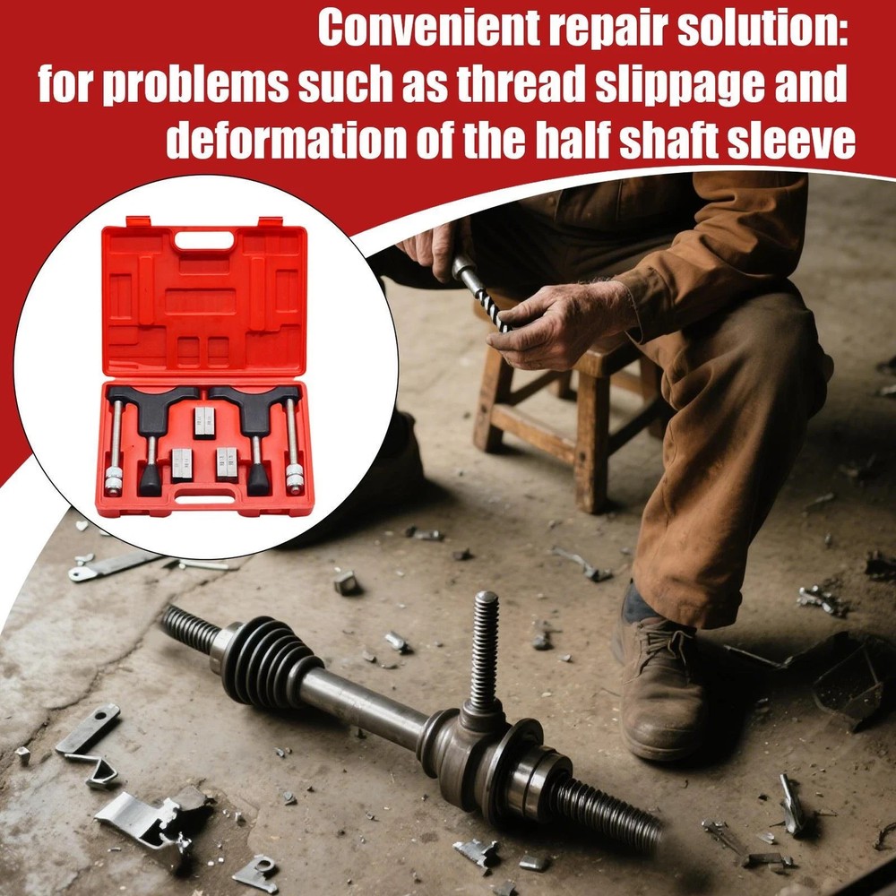 Integrated Half Shaft Sleeve Thread Corrector Repair Tool Kit Adjustment Range