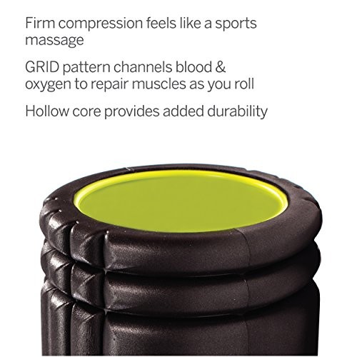 TriggerPoint GRID Foam Roller for Exercise, Deep Tissue Massage and Black