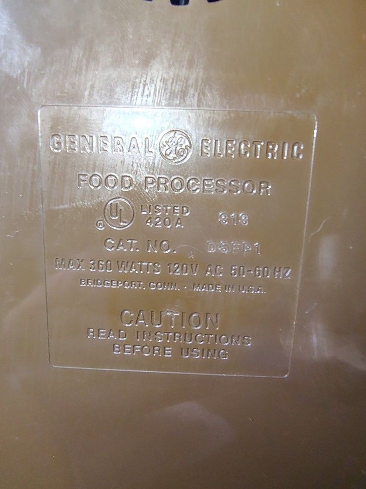 GE General Electric D5FP1 Food Processor Base Motor Replacement ONLY Tested