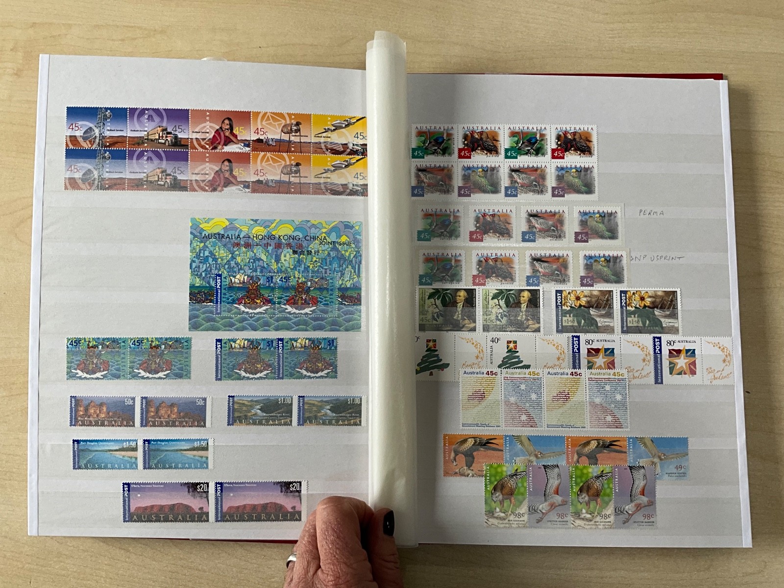 Australia Stamps 2002-2004 MNH Booklets Blocks Sets in 32 sided stock book #SA11