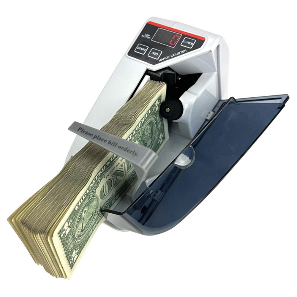 Money Counter Machine Handheld with Protective Case Value Count Multicurrency