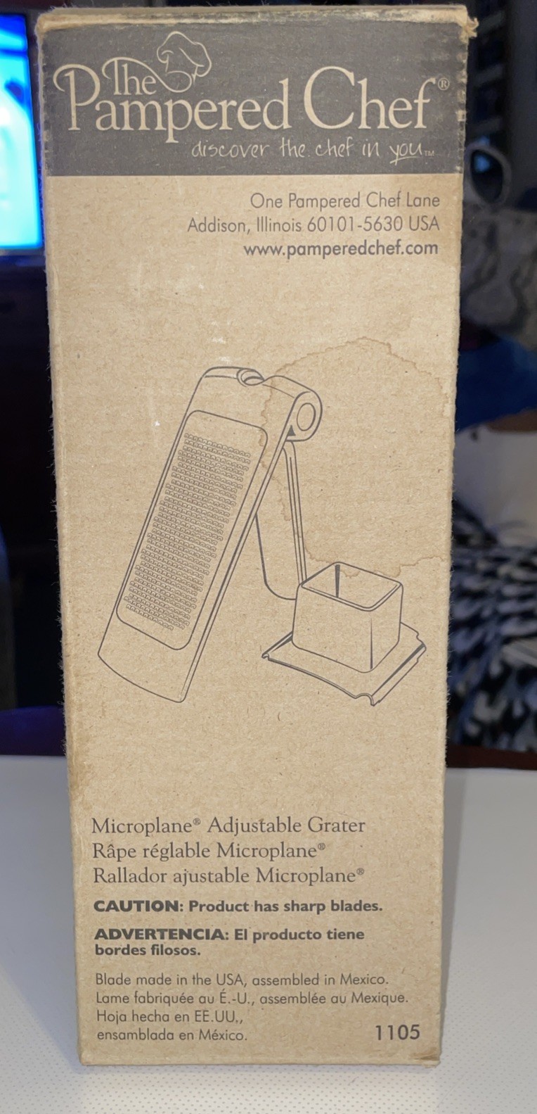 Pampered Chef Micro Plane Adjustable Greater New Inbox ￼