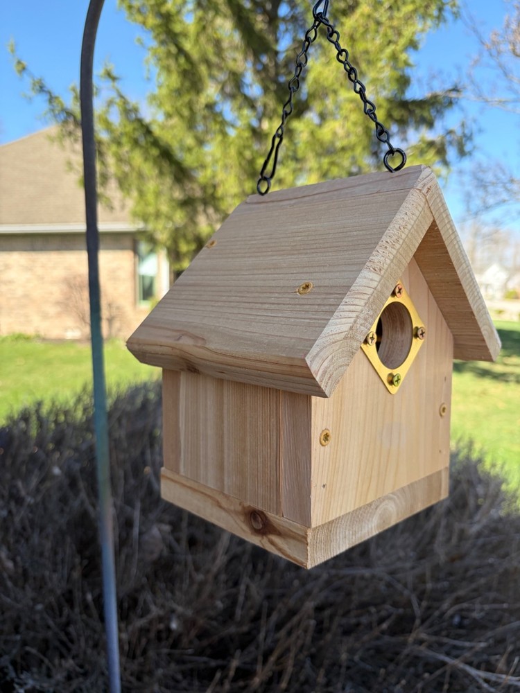 “Simply” Bird House (Perchless) All Natural Cedar.