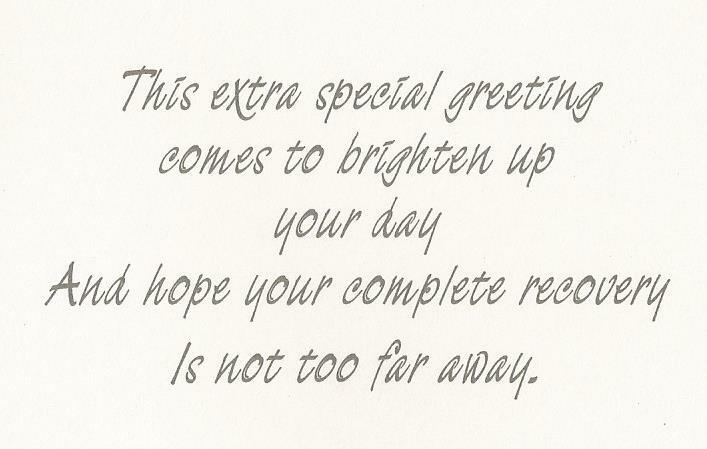 Get Well Thoughts Are With You (G)
