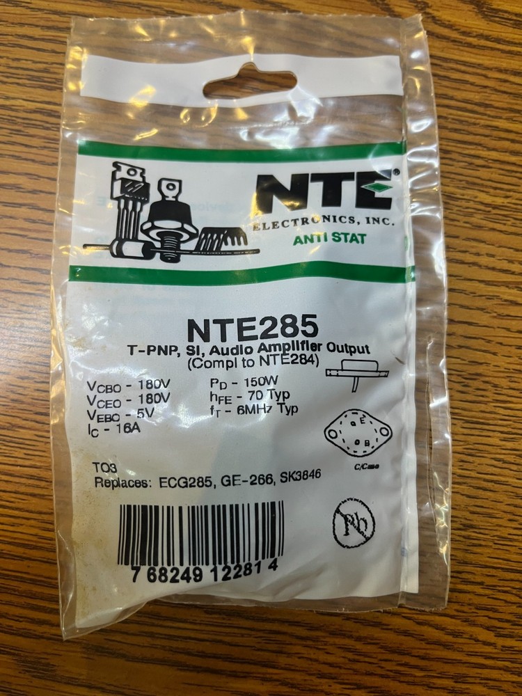 NTE285 Transistor PNP Audio Amp Output,