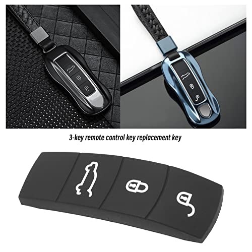 Car 3-Button Remote Key Rubber Pad Compatible with Cayenne/Macan Auto Remote