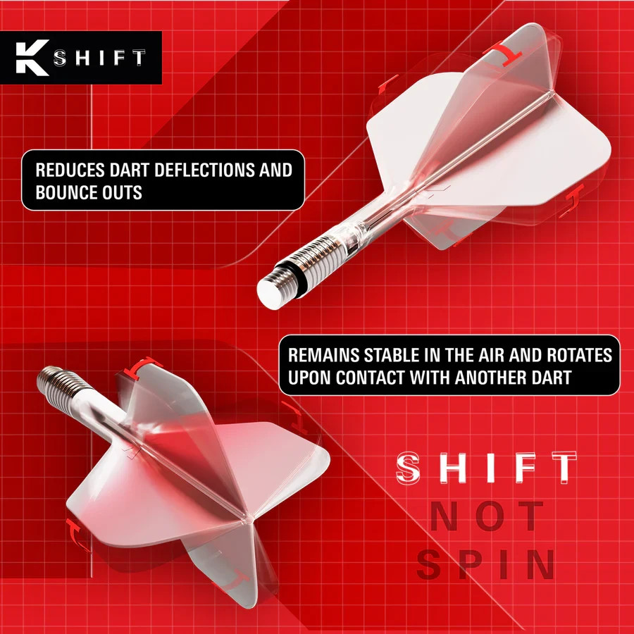 NO2 STANDARD CLEAR MEDIUM TARGET K-SHIFT 1 PIECE SHAFT AND FLIGHT
