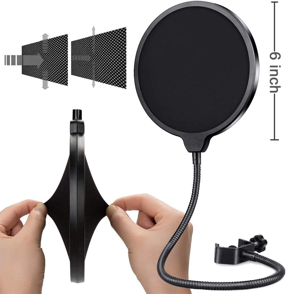 Microphone Isolation Shield - Tripod Stand 2 ft 6" to 5 ft 10" Height Adjustable