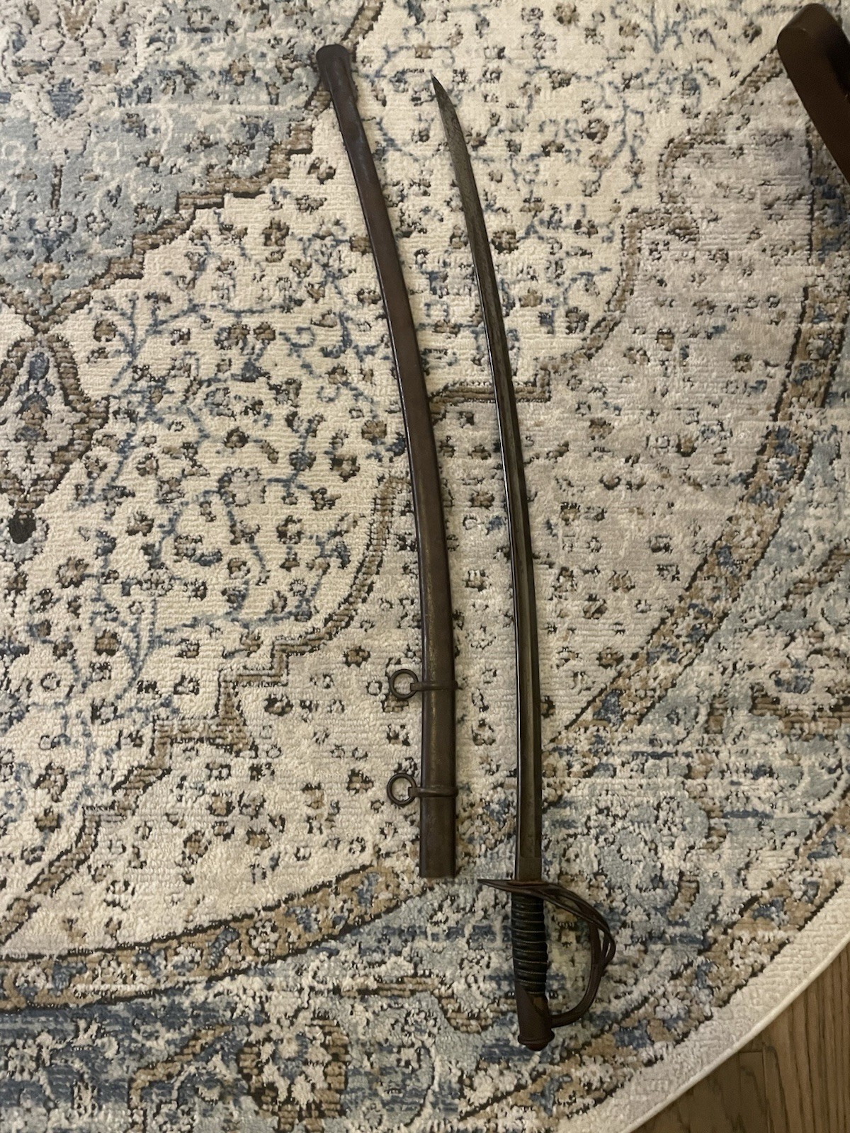 US Cavalry Sword 1906 A.S.Co Marked with Scabbard Original WWI Militaria