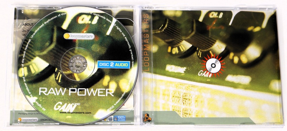 Loopmasters Raw Power Sample Library/Sound Library/Sampling Double CD 2003