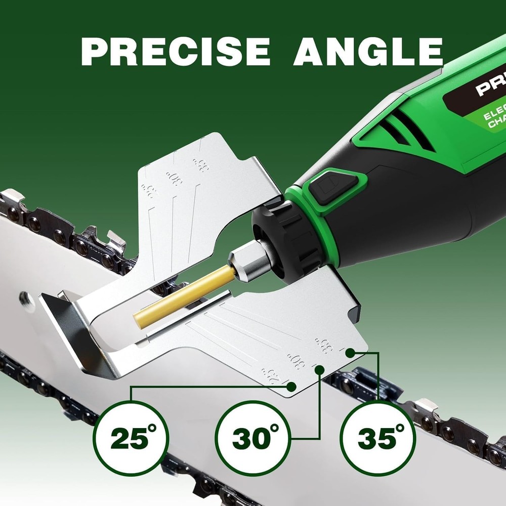 Electric Chainsaw Sharpener Kit 54PCS w/ Diamond Wheels & Angle Guide 120V Tool