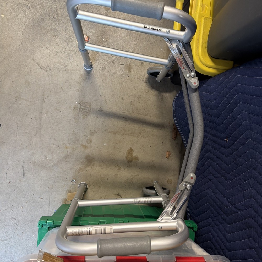 Guardian Folding Walker Rollator w/ Wheels Adjustable Aluminum 300 lb Capacity
