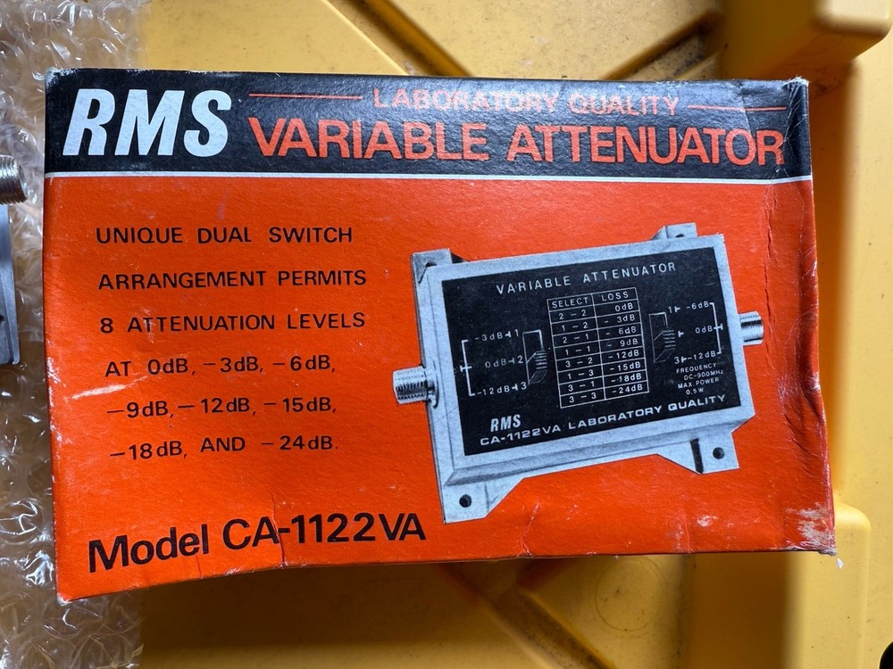 RMS Variable Attenuator CA-1122VA New Old Stock