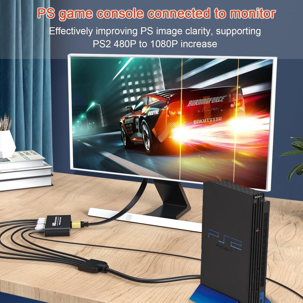 YPbPr to HDMI Converter with Scaler Function, Component Black