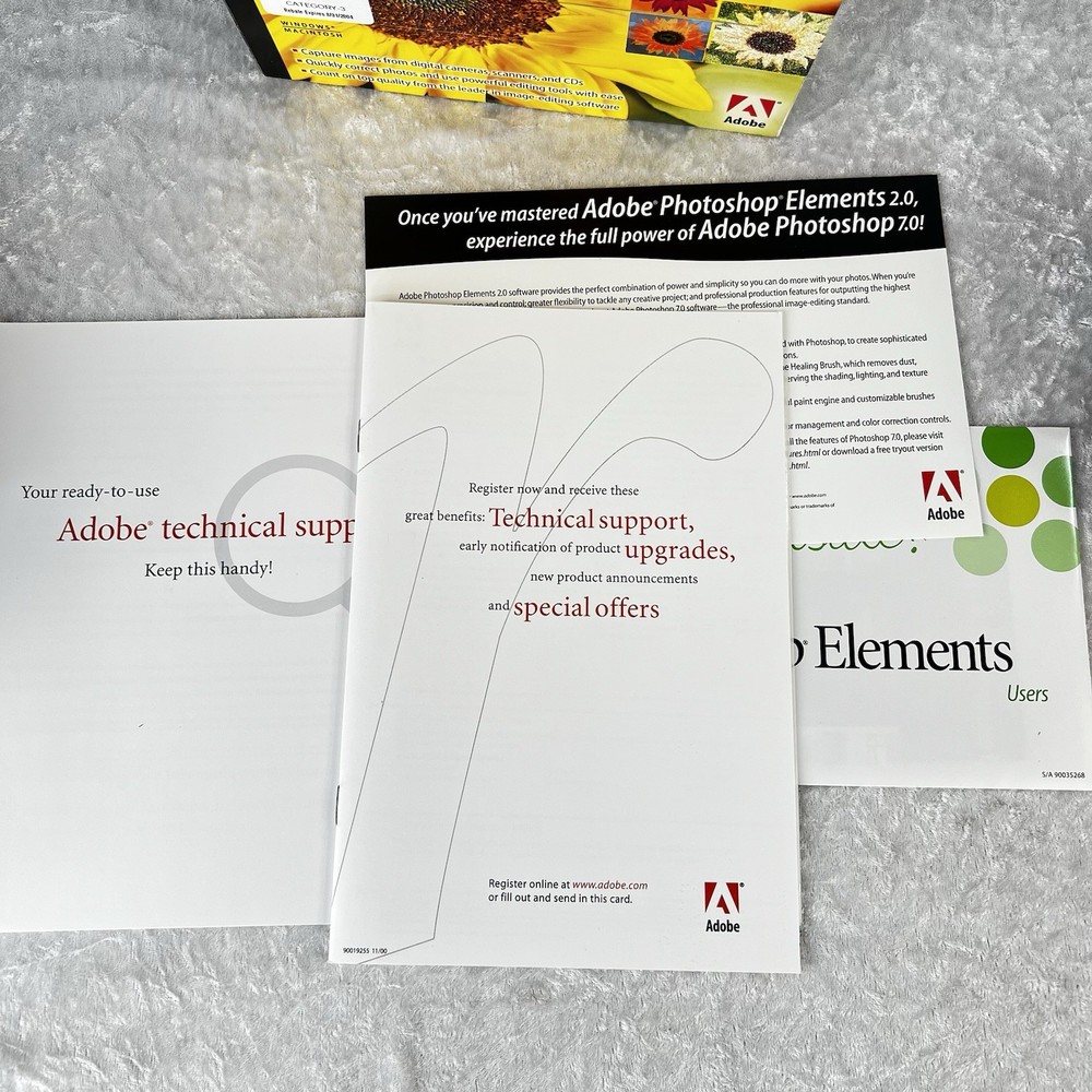 Adobe Photoshop Elements 2.0 - PC/Mac - 49230366 - New, Open Box
