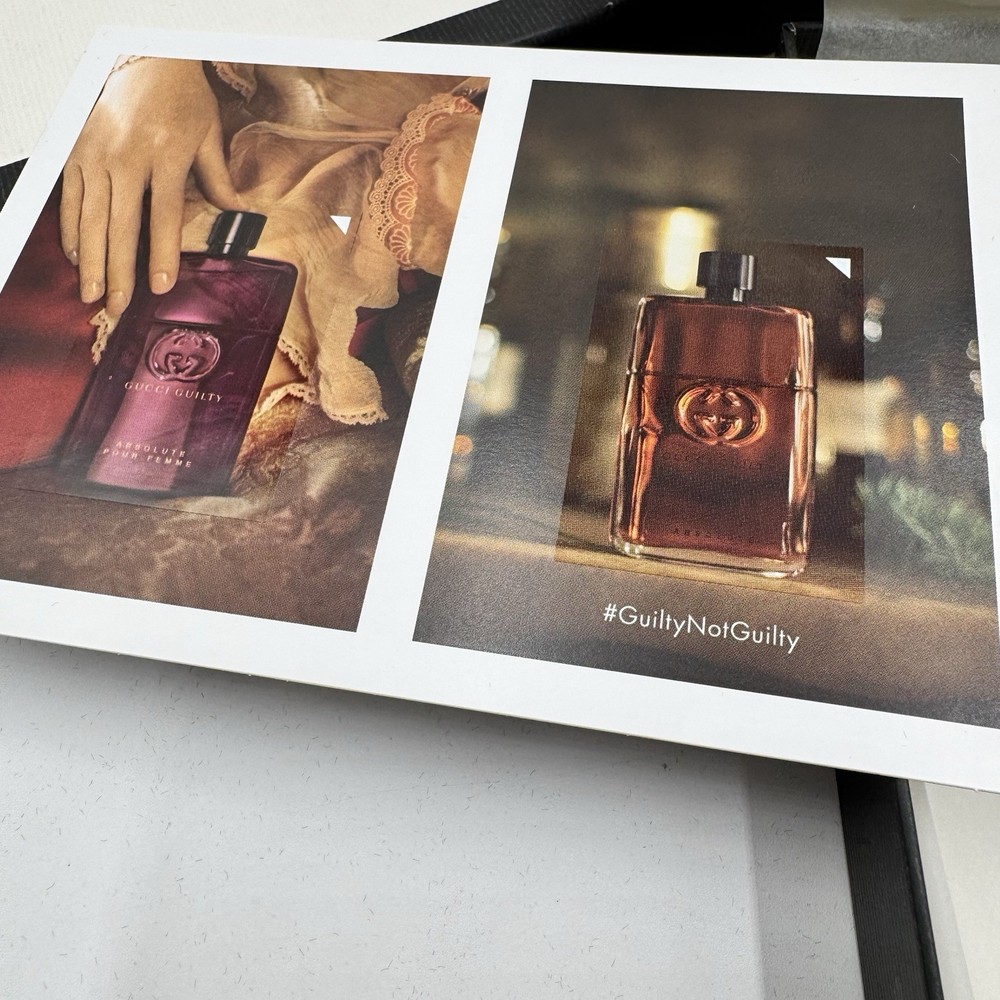 GUCCI EMPTY BOX 9” X 6.5” X 1.5 in WITH INSERTS Envelope Tissue Sample Perfume