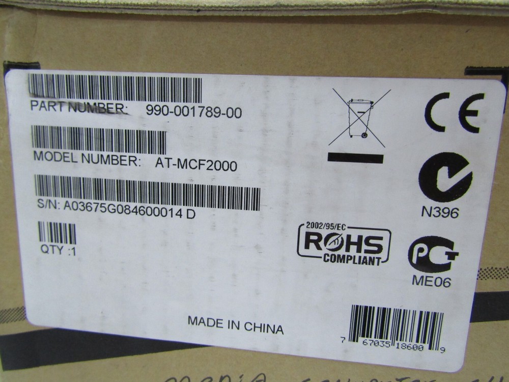 💥ALLIED TELESIS MULTI-CHANNEL MODULAR MEDIA CHASIS AT-MCF2000