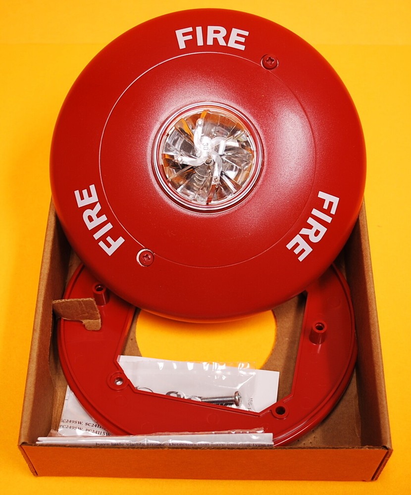 System Sensor SC2430 Red Ceiling Strobe