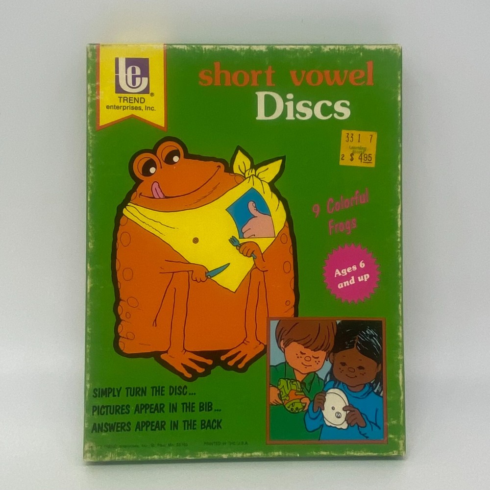 Short Vowel Discs Frogs Learning Elementary Game 1977 Trend Enterprises Phonics