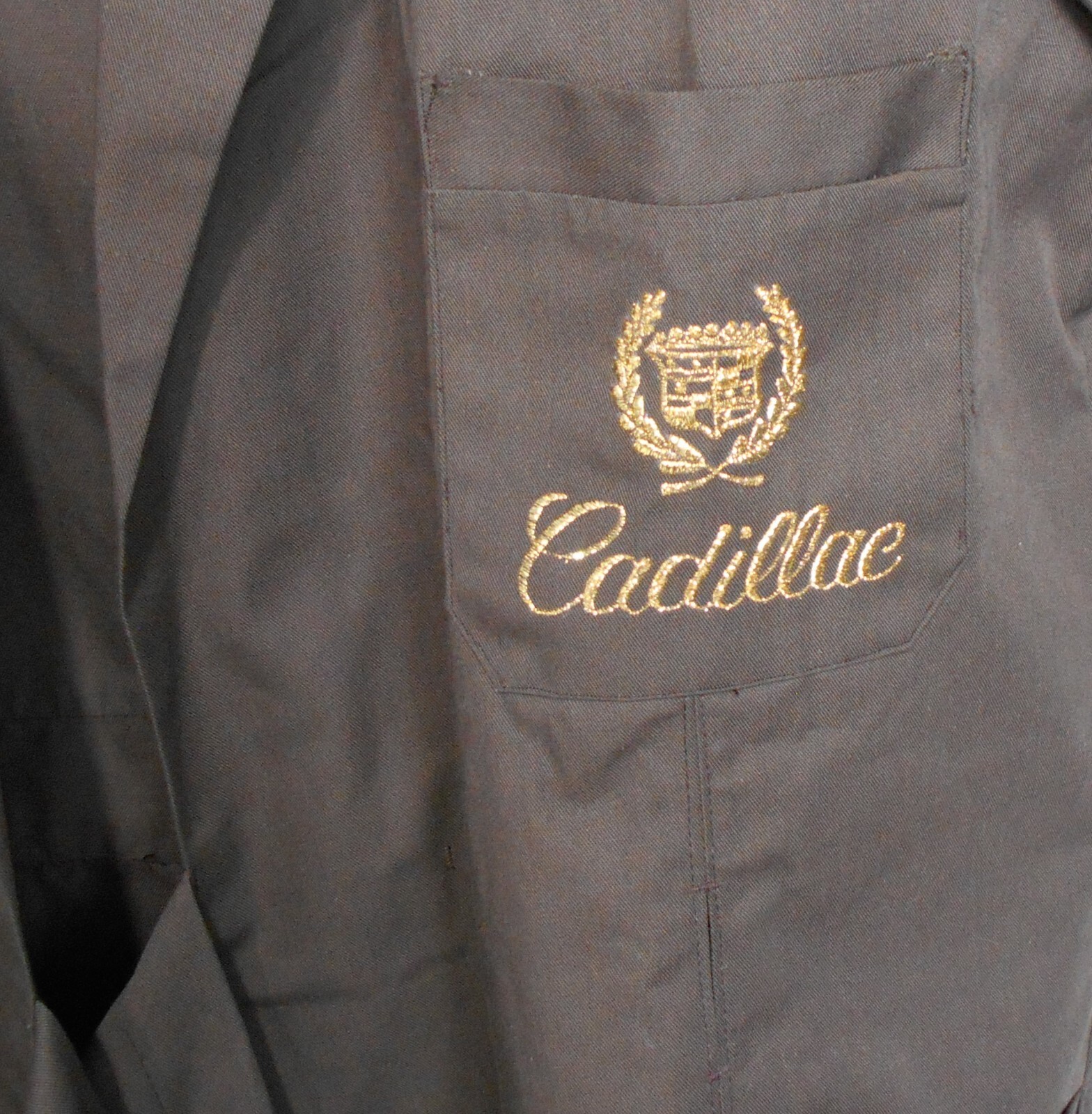 Vintage European Cadillac dealer Service Manager Lab coat uniform 1980's large