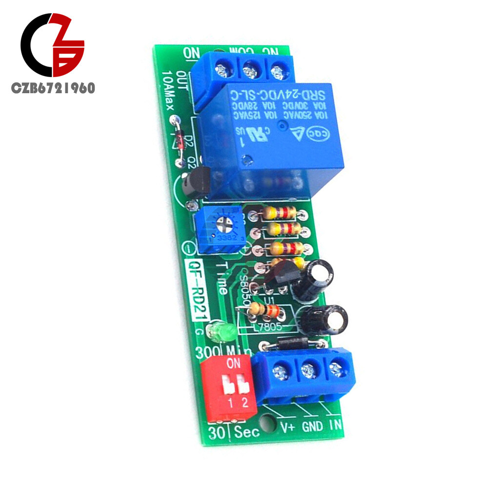 DC5V/12V/24V Adjustable Time Delay Timing Timer Relay Switch Turn ON/OFF Module