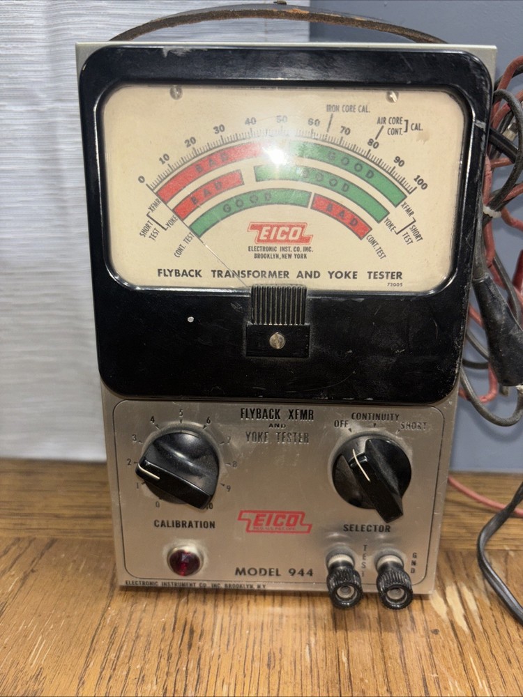 Vintage Eico Flyback XFMR and Yoke Tester Model 944 (Untested)