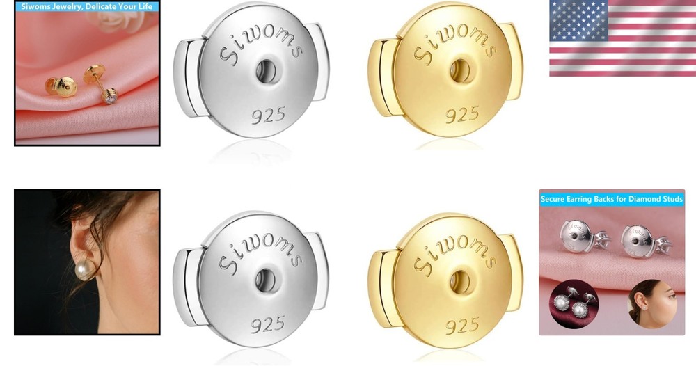 Worry-Free Earring Backs, , Secure Locking