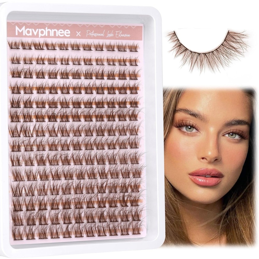 Brown Lash Clusters Natural Extensions Wispy Eyelash 154