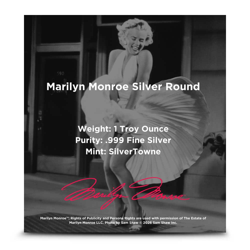1 oz Marilyn Monroe Silver Round (New)