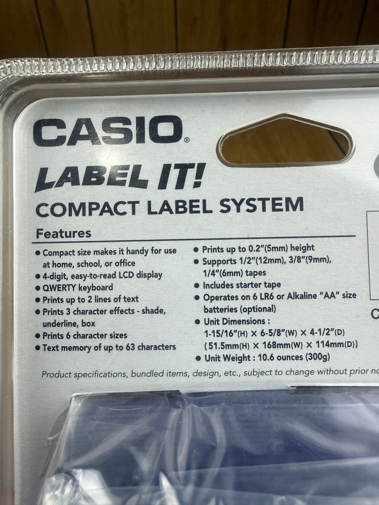 Casio KL-60L Label Maker Thermal Printer Compact System NIB Sealed