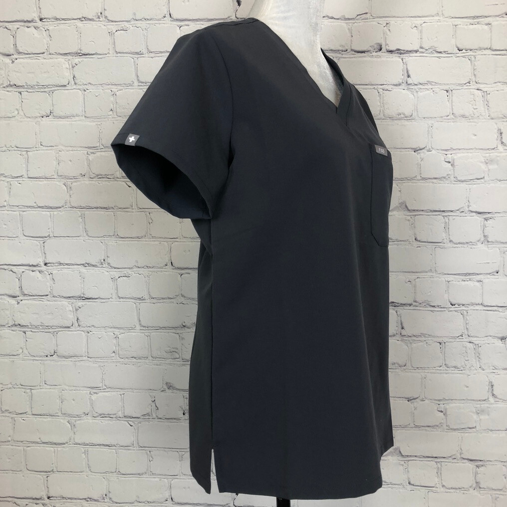 Figs Women's Catarina One-Pocket Scrub Top Size S Gray