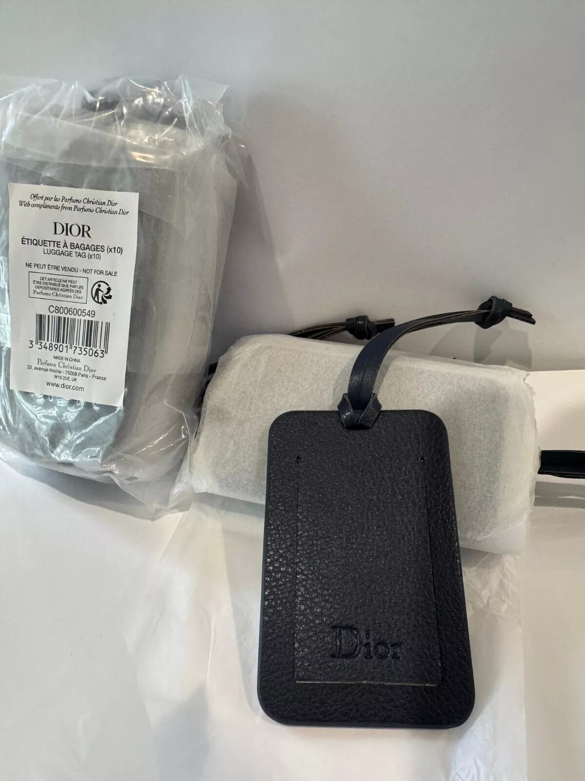 Dior Luggage Tag Navy Blue Novelty VIP Gift NEW