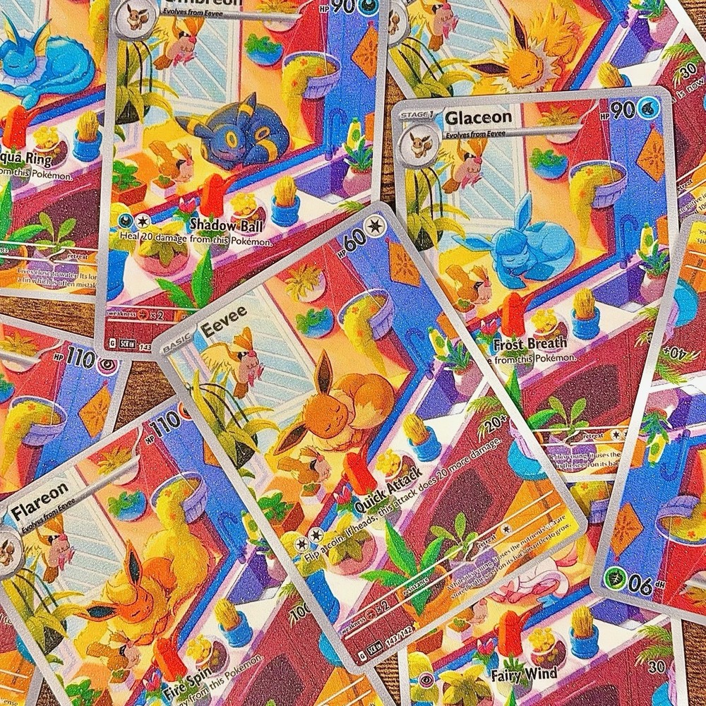 Sleeping Eeveelution Fan Art Trading Card