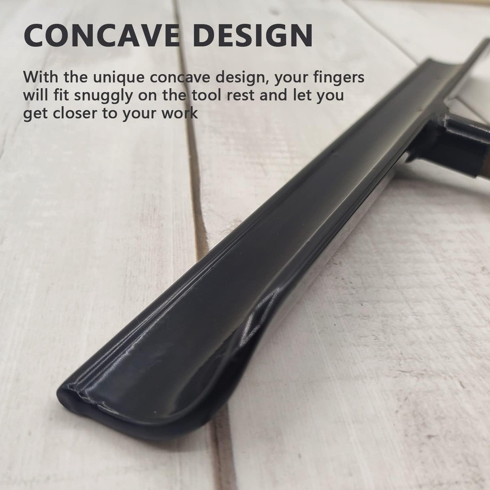 Durable 1-Inch Post Lathe Tool Rest - Concave Design for Enhanced Control