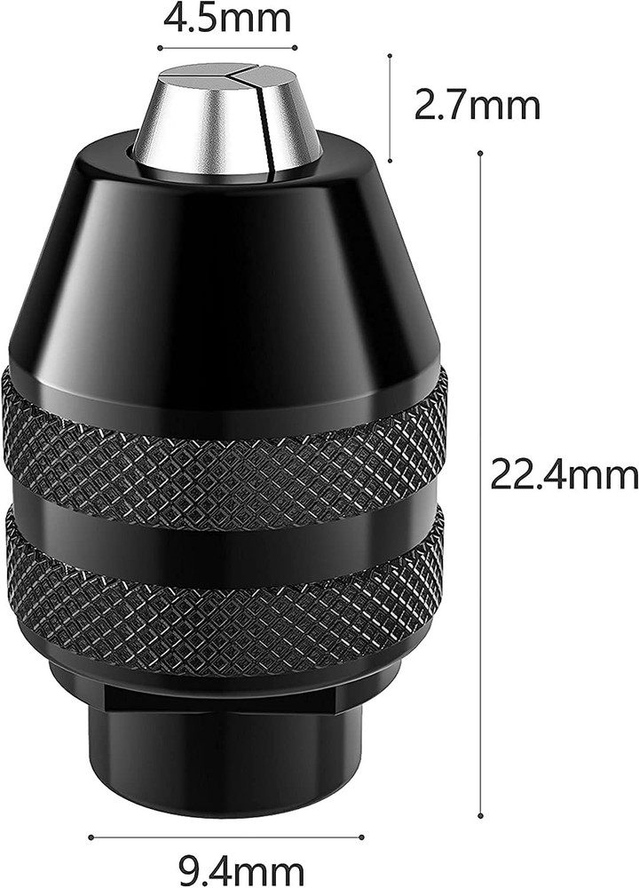 2-Pack Keyless Chuck for Dremel: Quick Change Rotary Tool Adapter Kit