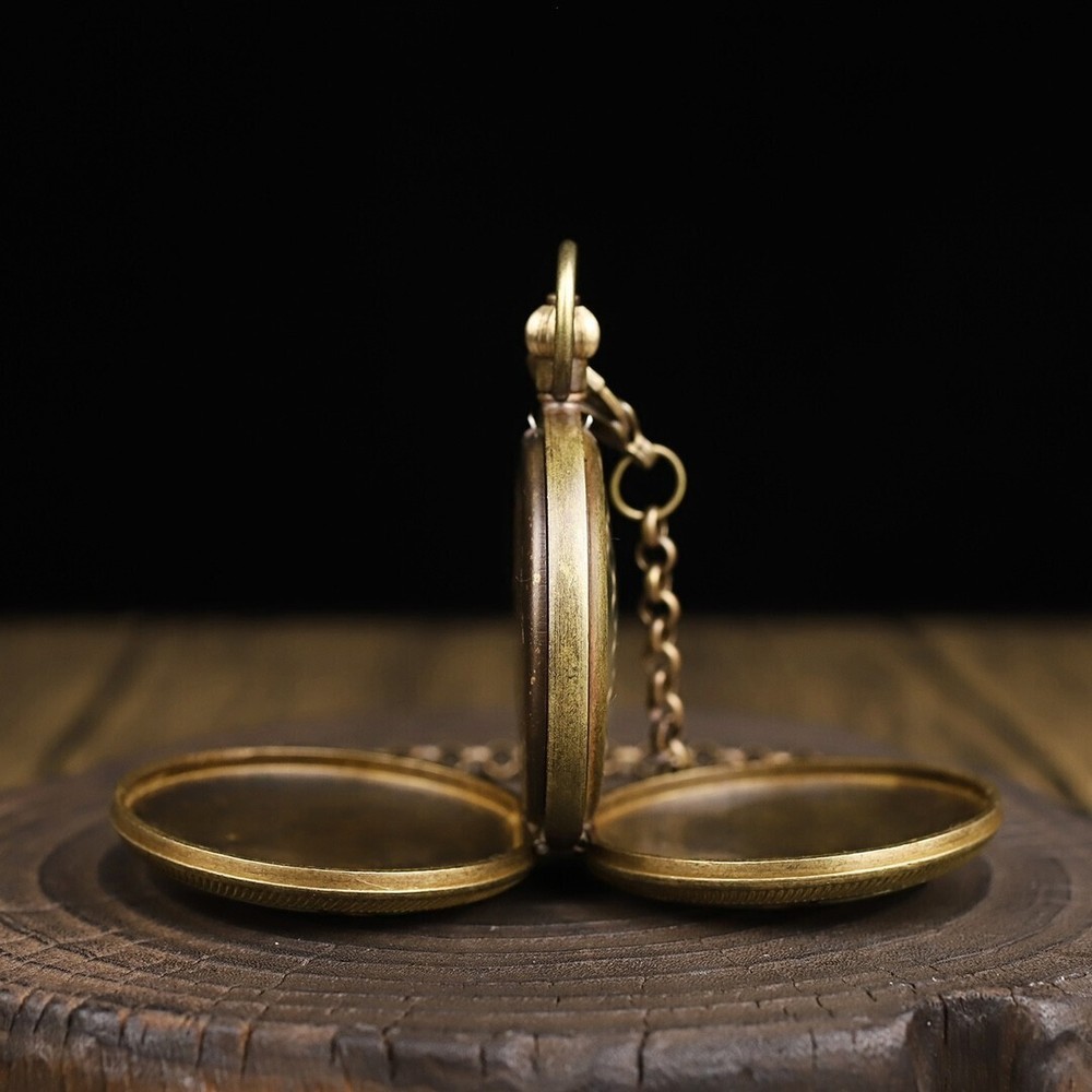 Double copper mechanical pocket watch