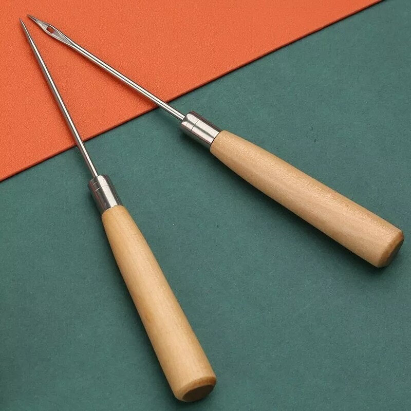 Leather Sewing Kit With Hand Speedy Stitcher Sewing Awl Waxed Thread Repair Tool