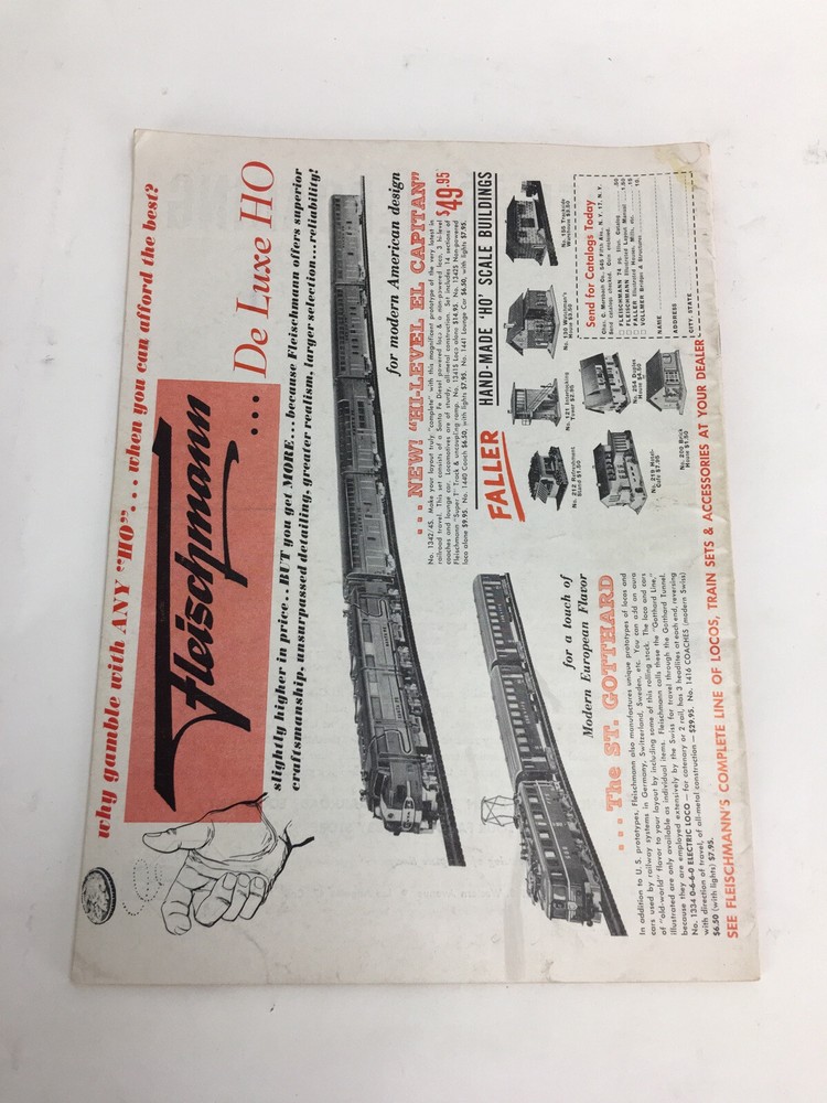 Vintage Model Trains Magazine Fall, 1958
