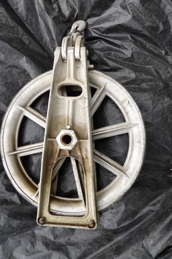 CAMBELL 22" LARGE STRINGING BLOCK SHEAVE PULLEY TRANSMISSION LINE WIRE