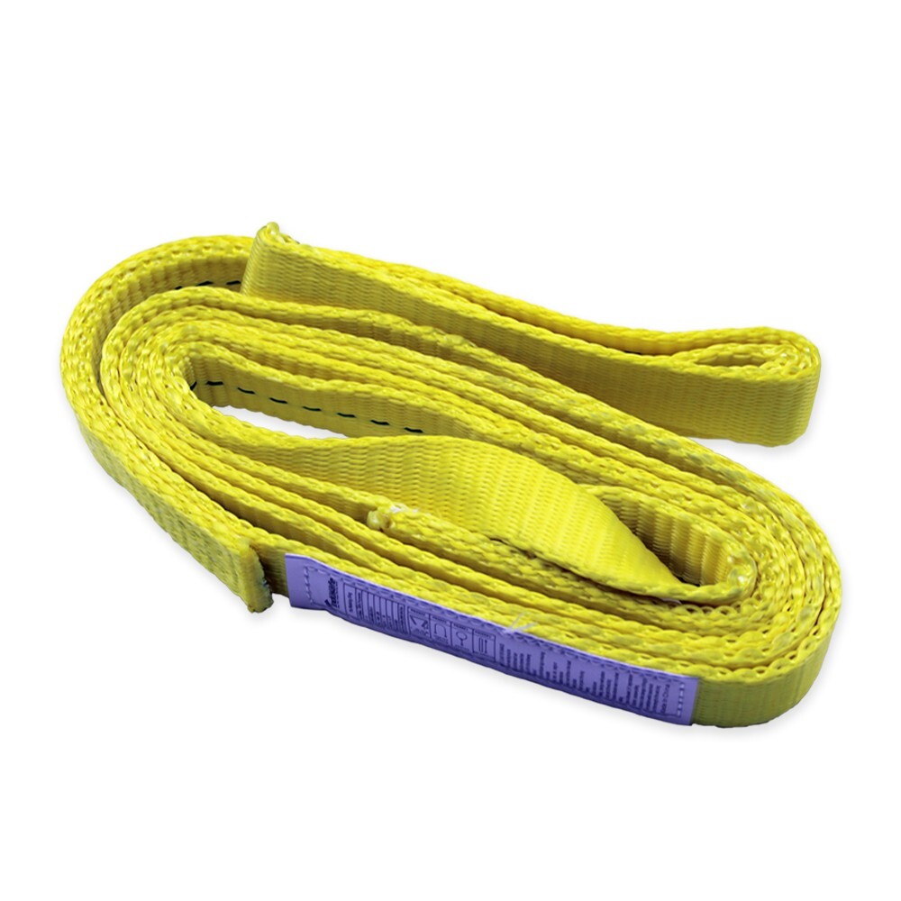 Indusafe 1" x 3' Polyester Lifting Slings Strap, Twist Eye Web Slings 1600LBS