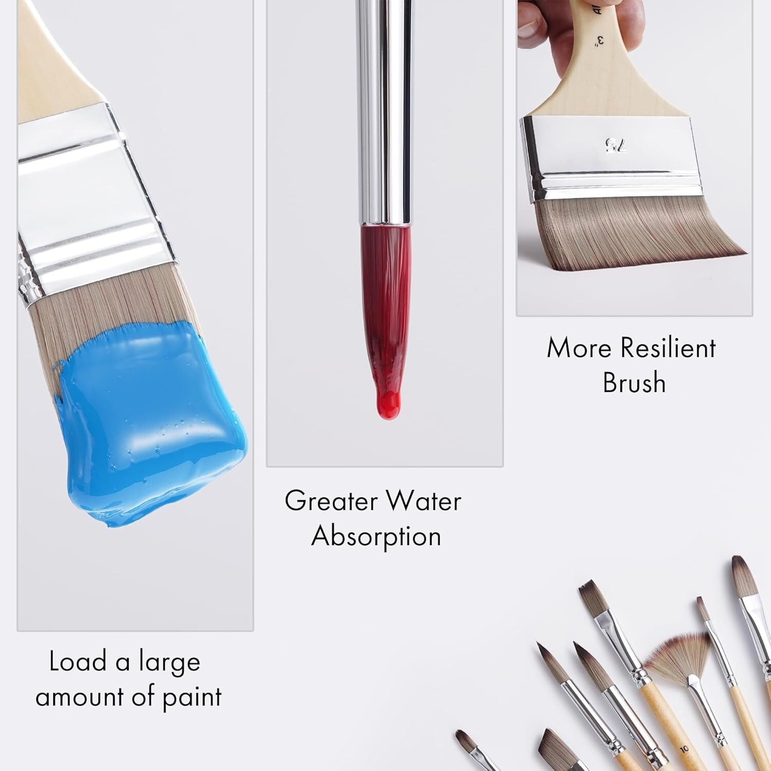 ARTIFY 30-Piece Expert Paint Brush Set, with Canvas Roll and Palette Knife