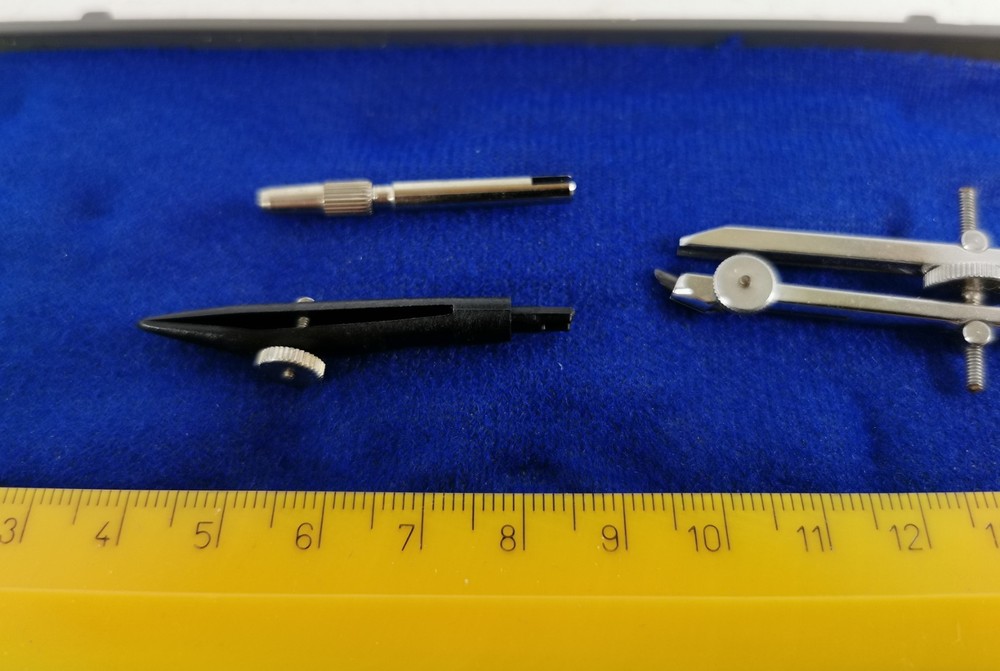 Vintage Kronos 311 Compass Set Technical Drawing Drafting Tools Kit