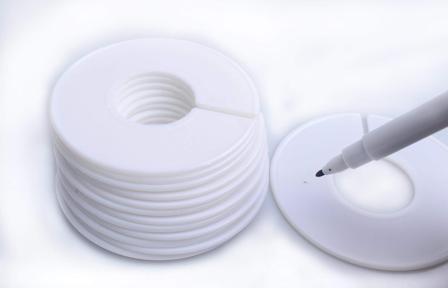 20 Pack Clothing Rack Size Dividers, Wardrobe round Hangers Label Closet Divider