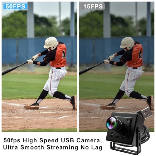 50FPS Global Shutter High Speed USB Camera, Wide Angle Distortion 110 Degrees